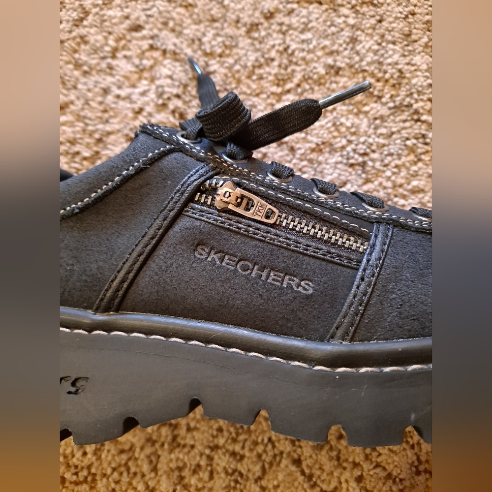 Vintage Skechers Tredds Women's Black Leather Upper Size 6 New - Picture 5 of 9